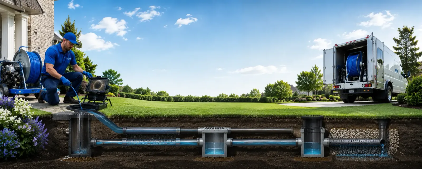 Outdoor drain cleaning information for Calvin, OK